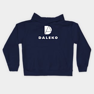 Daleko logo - light single color vertical Kids Hoodie